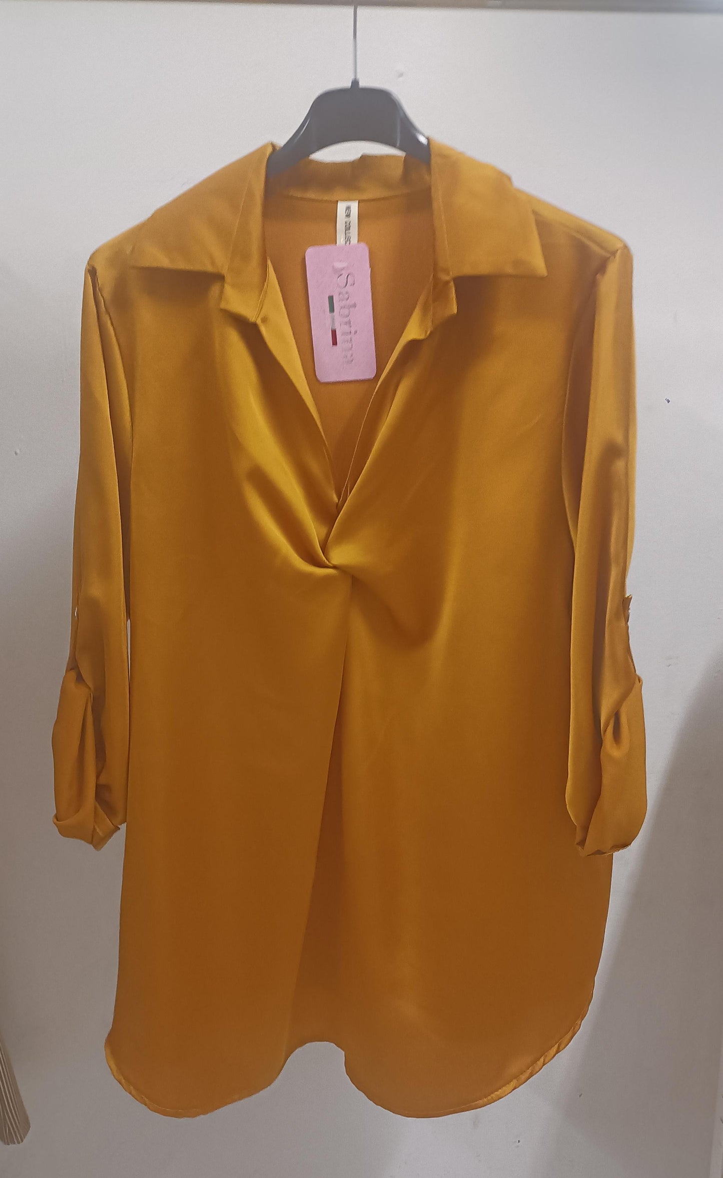 Casacca effetto raso scollo a V