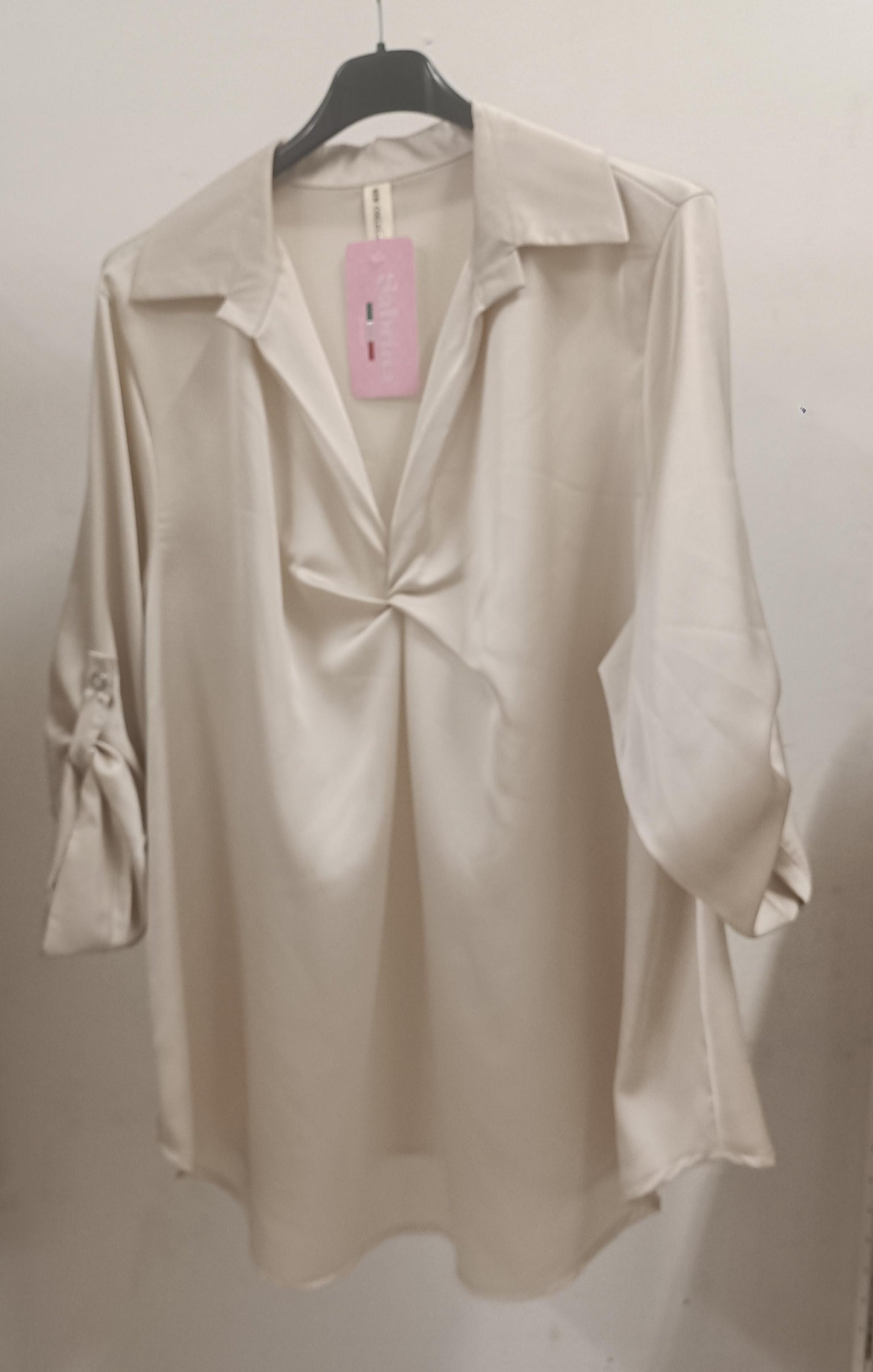 Casacca effetto raso scollo a V