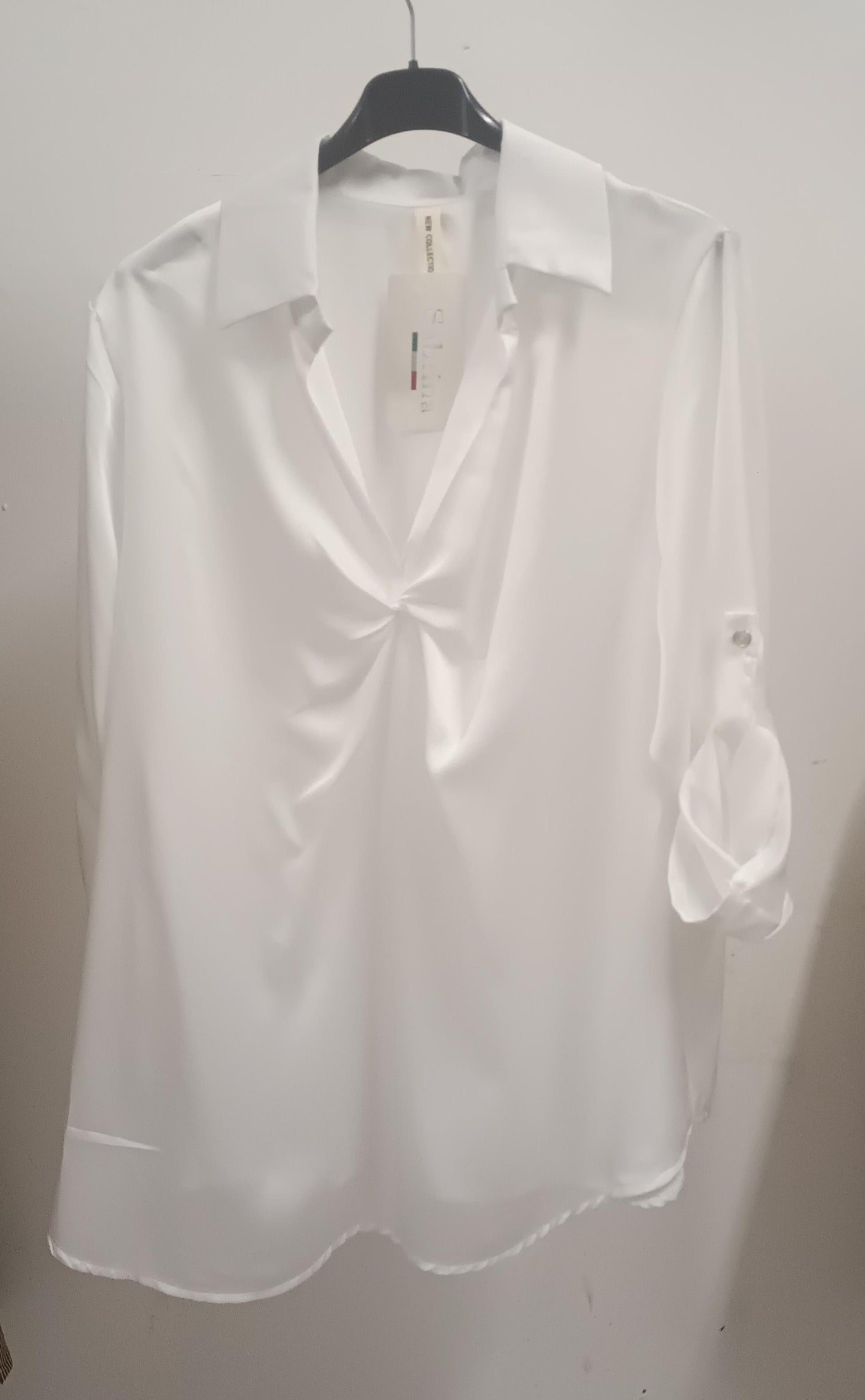 Casacca effetto raso scollo a V