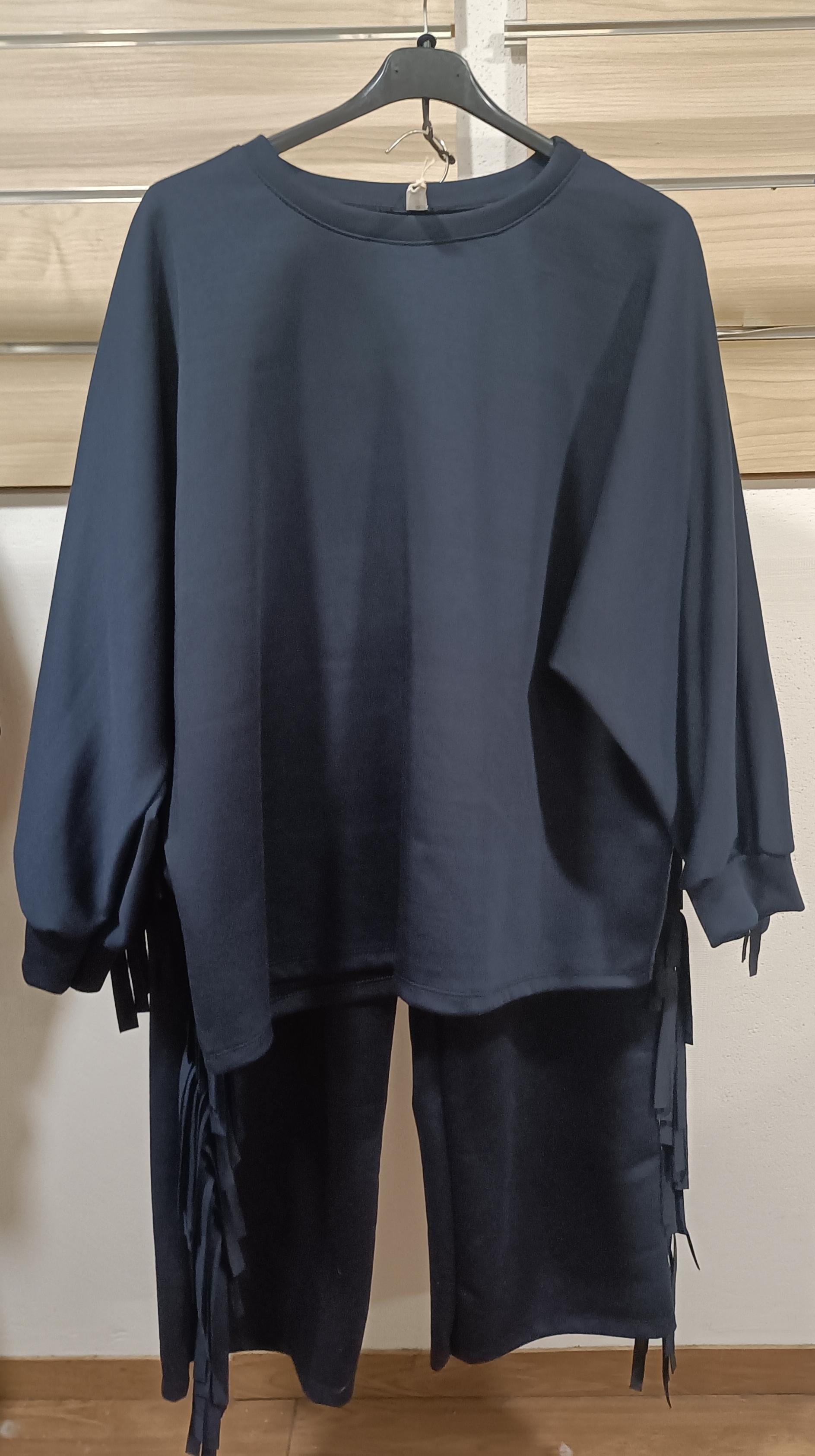 Tuta Casacca e Pantalone Over con Dettagli Frange