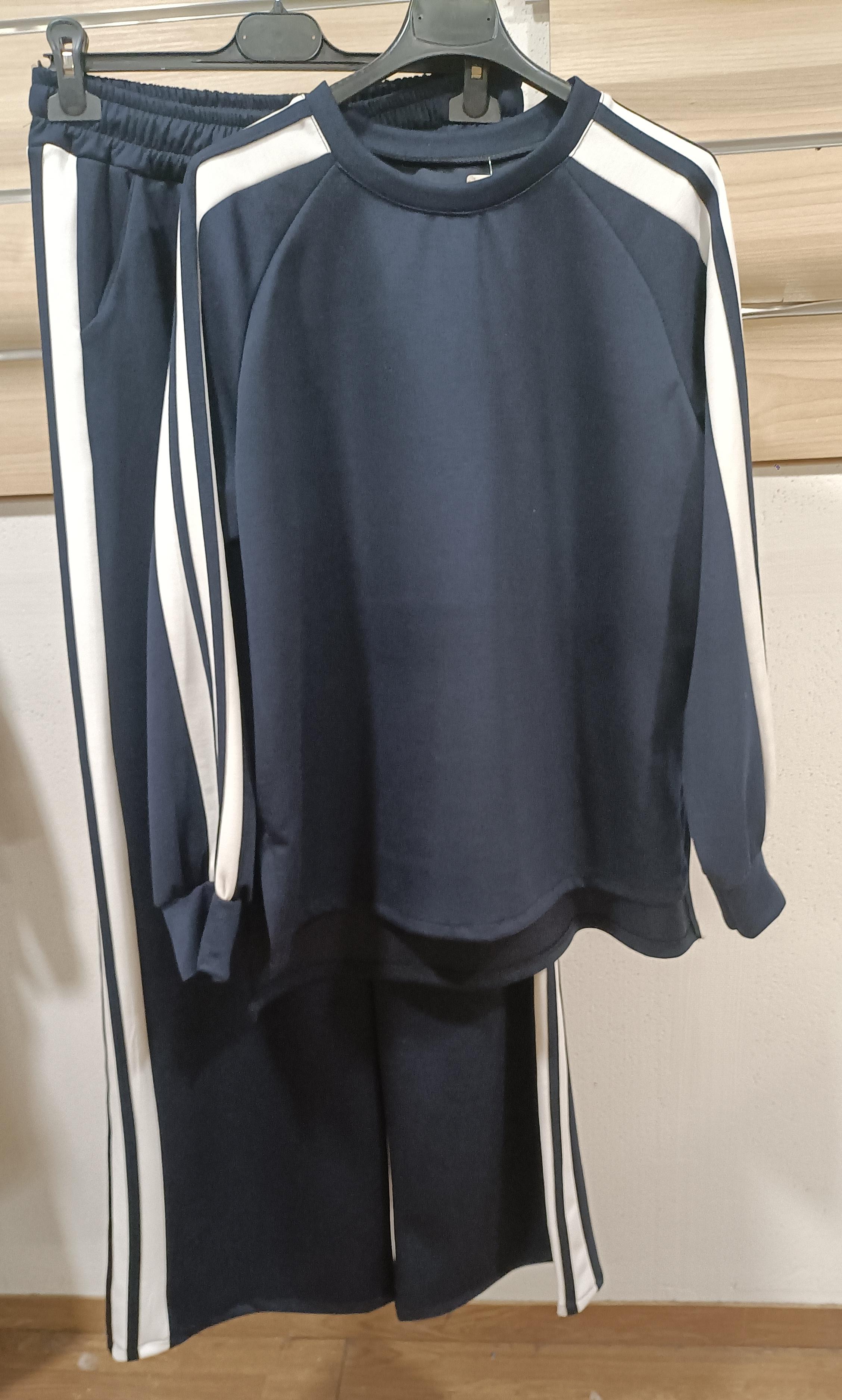 Tuta Casacca e Pantalone con Righe Laterali