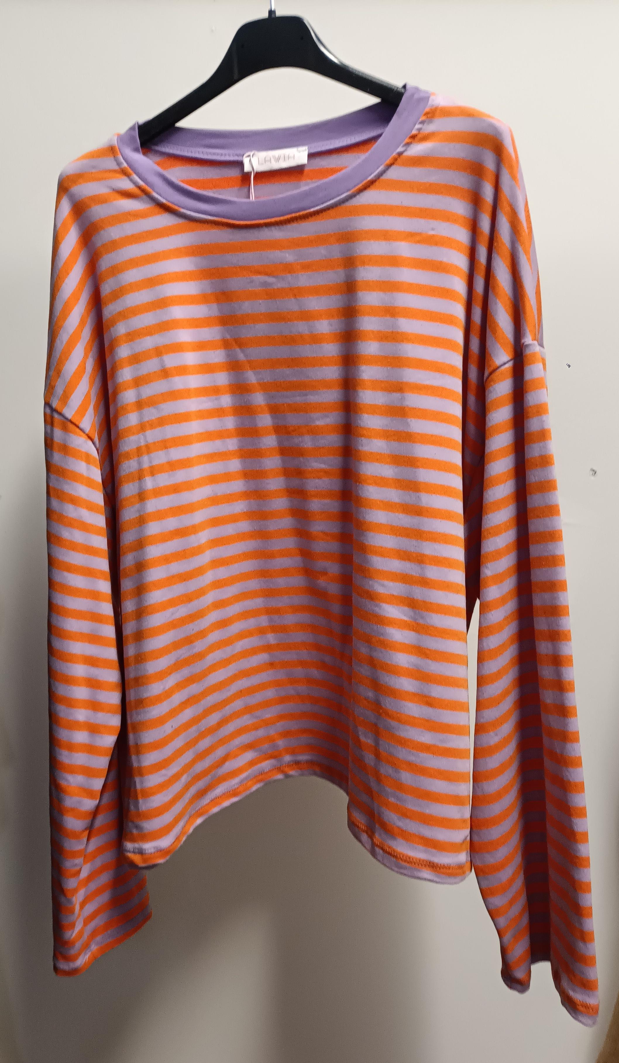 Maglia a Righe Multicolore in Morbido Cotone