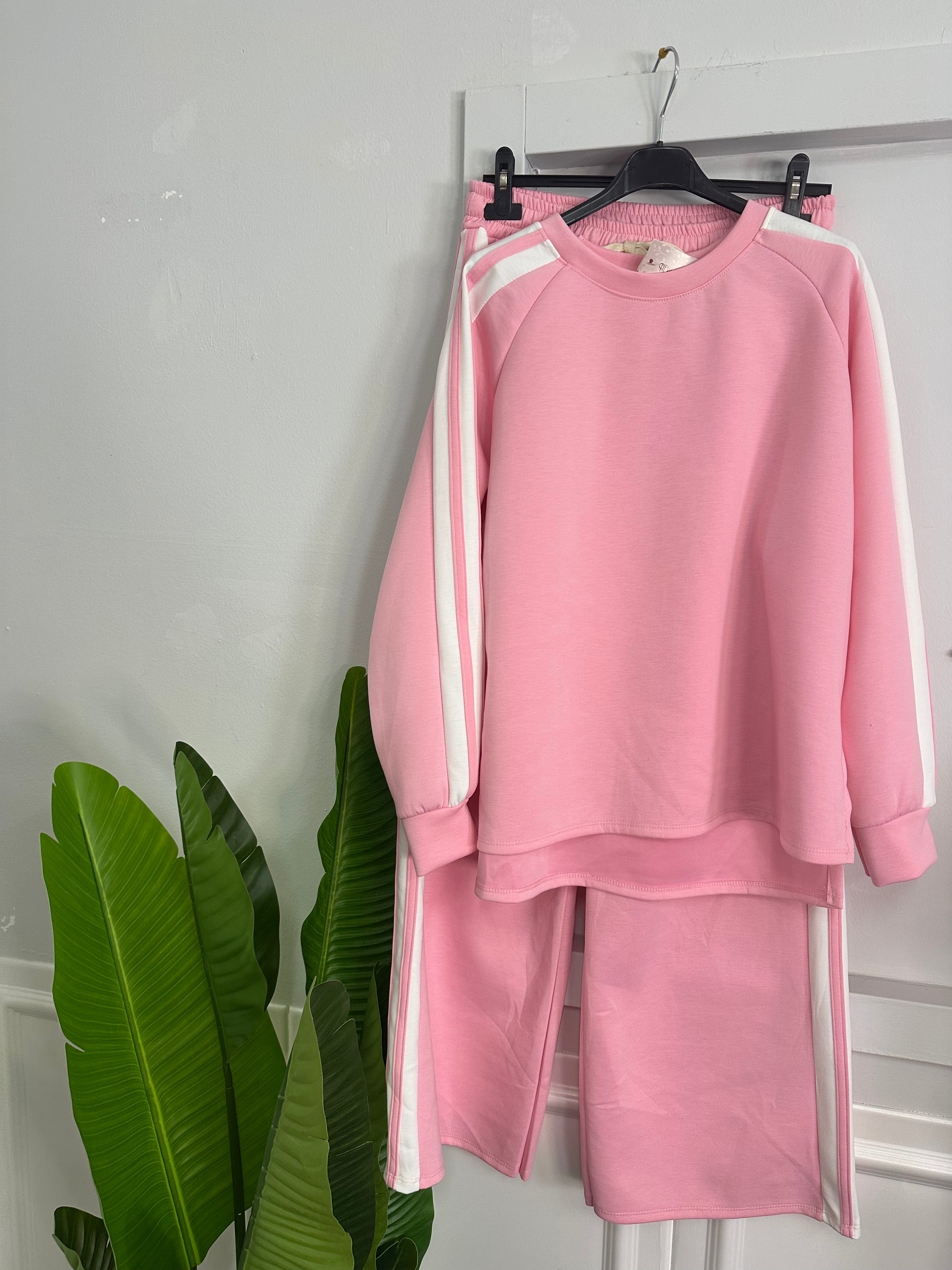 Tuta Casacca e Pantalone con Righe Laterali