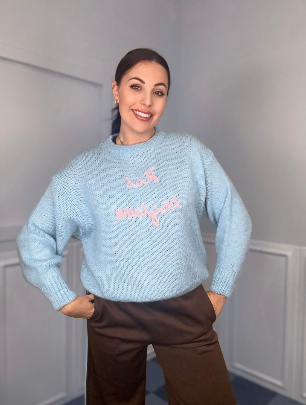 Maglione Statement "HAI RAGIONE" con Maniche Palloncino - Ironia, Stile e Tendenza Imbattibile!