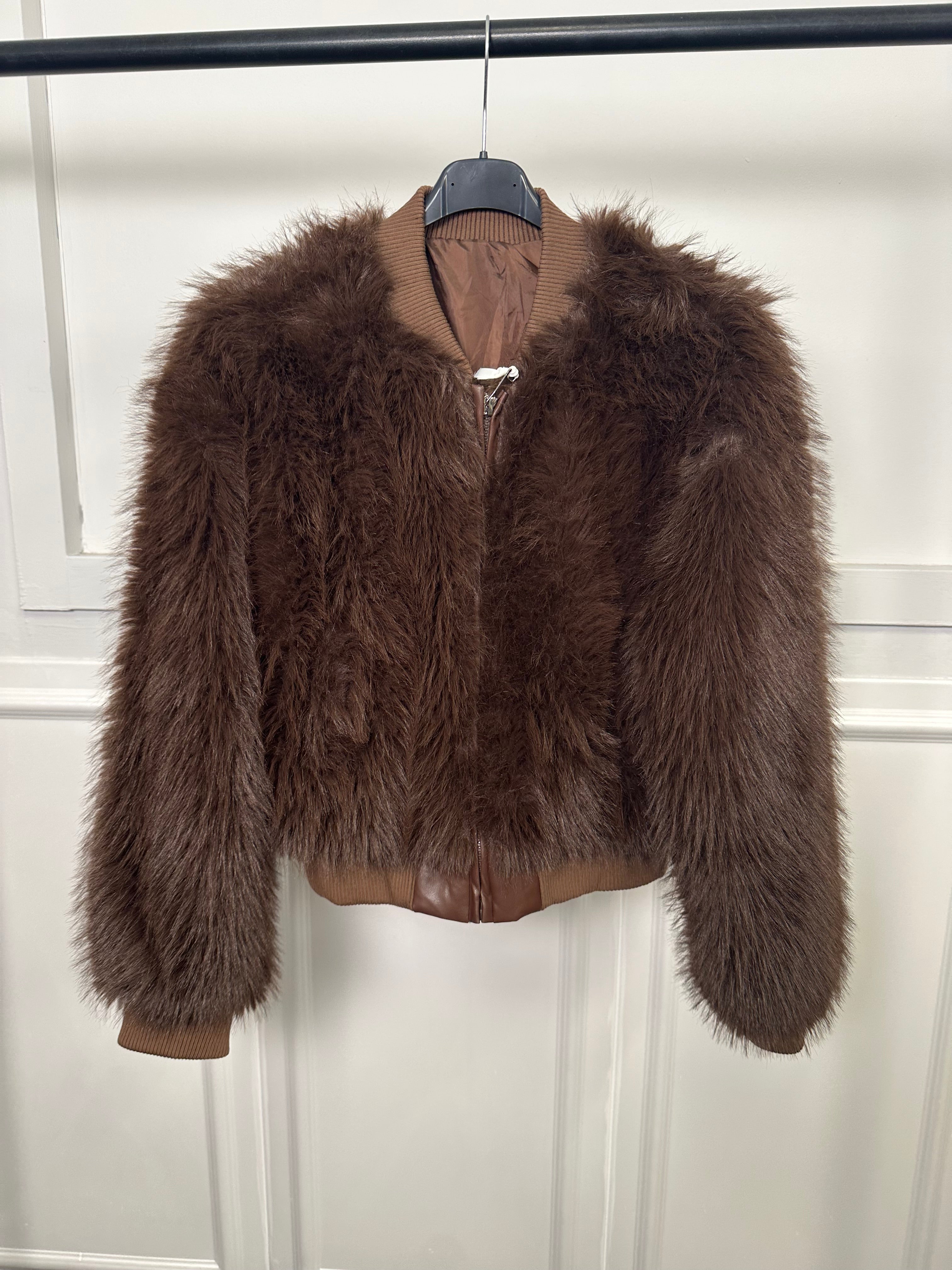 Ecopelliccia bomberino con zip