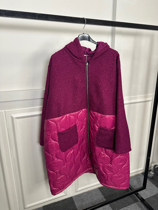 Cappotto piumino bouclè