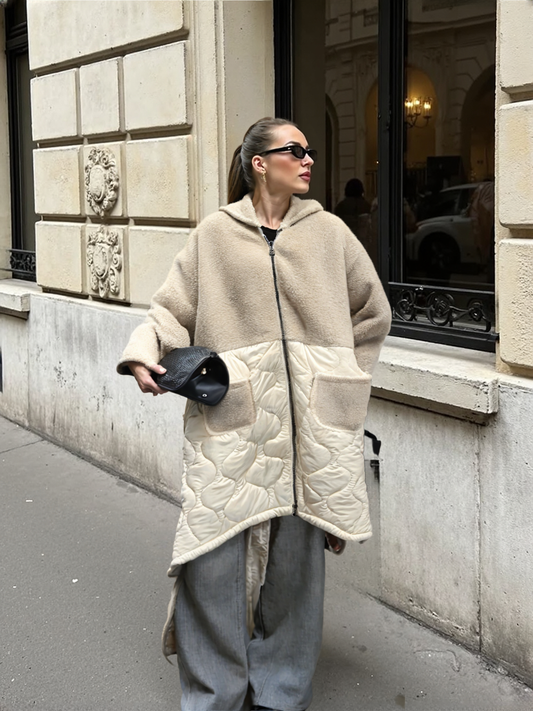 Cappotto piumino bouclè
