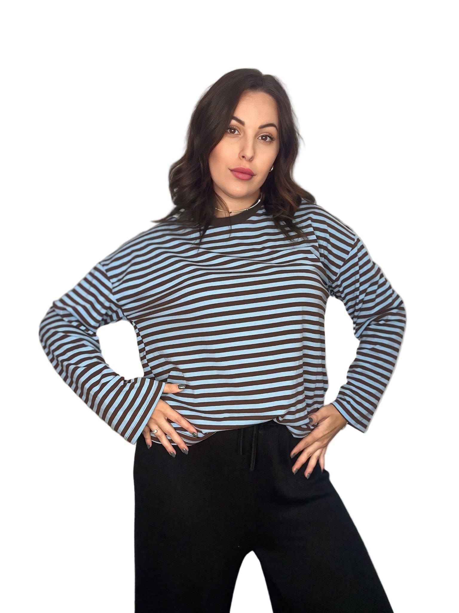 Maglia a Righe 70% Cotone Morbidezza e Traspirabilità Estrema Taglio Lunga e Magica Righe Intelligenti Comfort Quotidiano