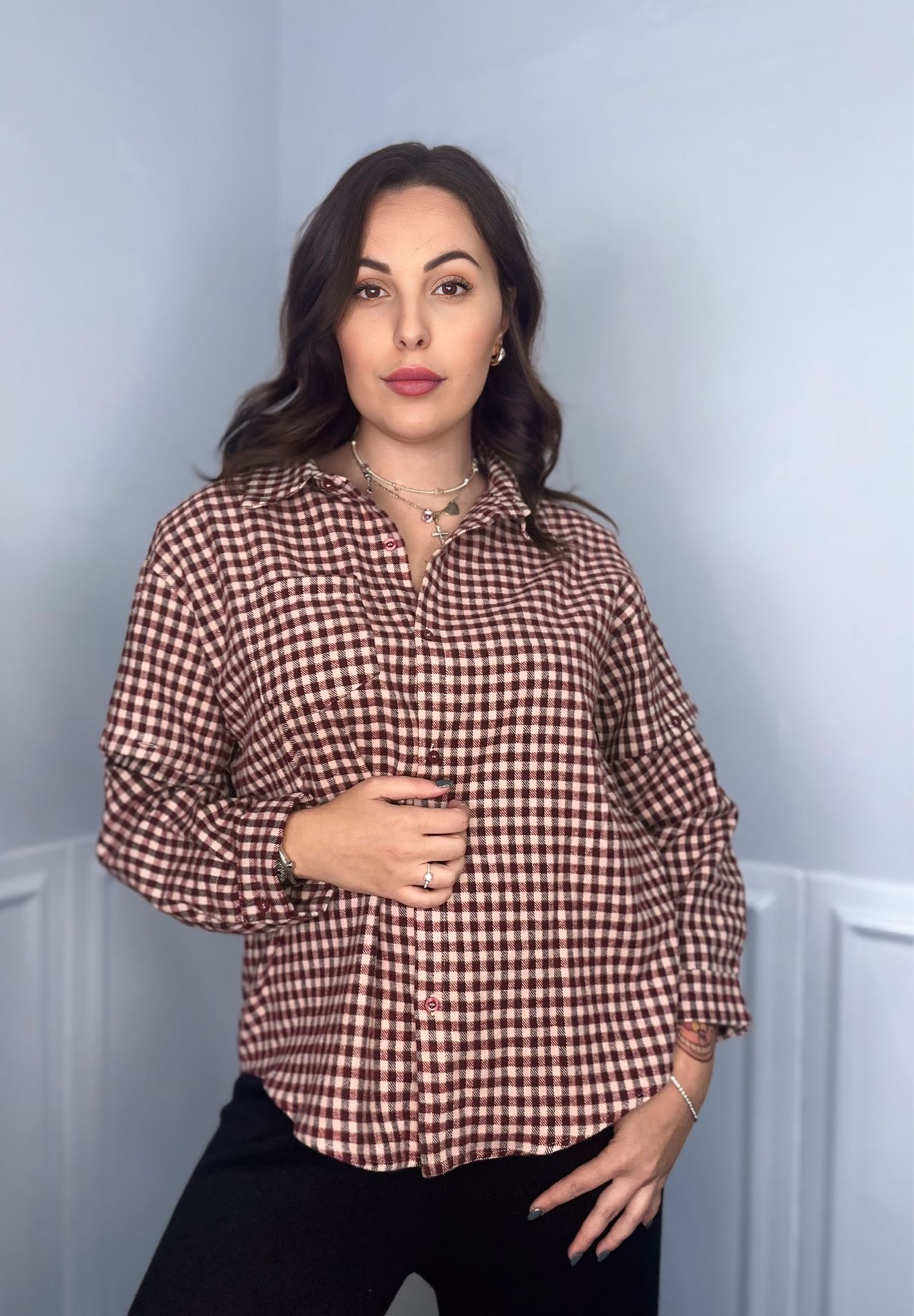 Camicia a quadretti 2 in 1