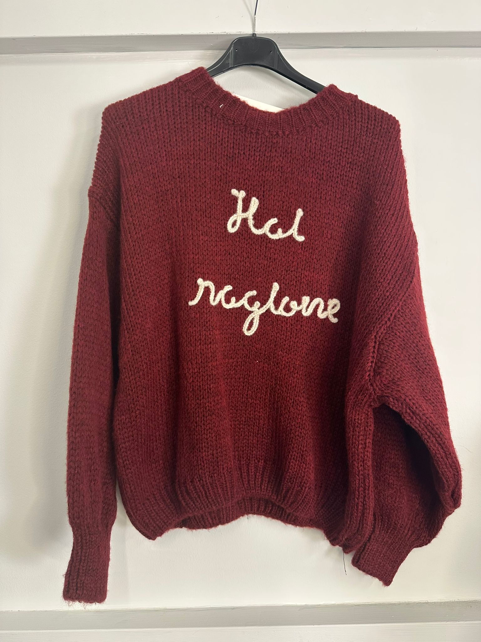 Maglione Statement "HAI RAGIONE" con Maniche Palloncino - Ironia, Stile e Tendenza Imbattibile!