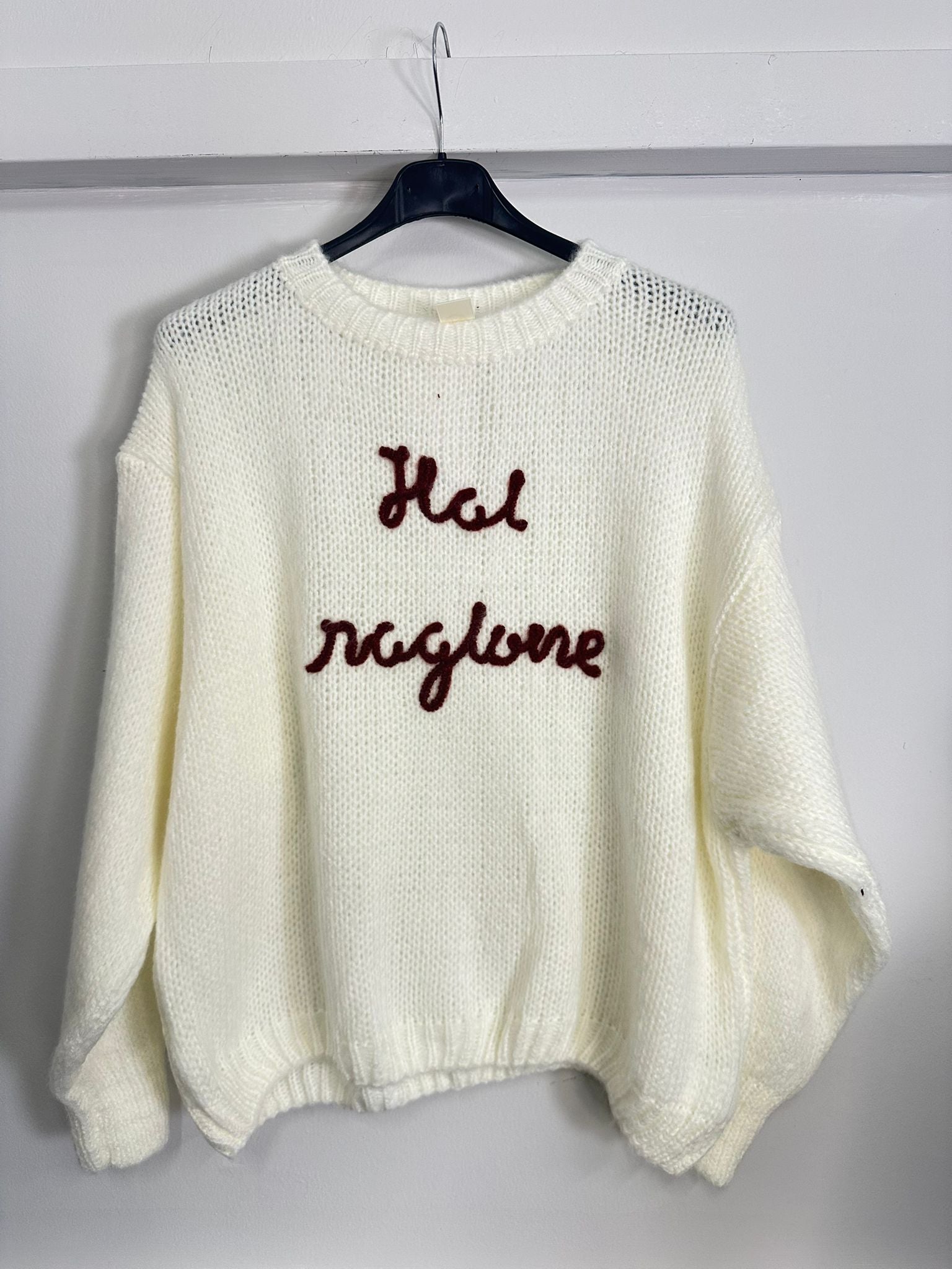 Maglione Statement "HAI RAGIONE" con Maniche Palloncino - Ironia, Stile e Tendenza Imbattibile!