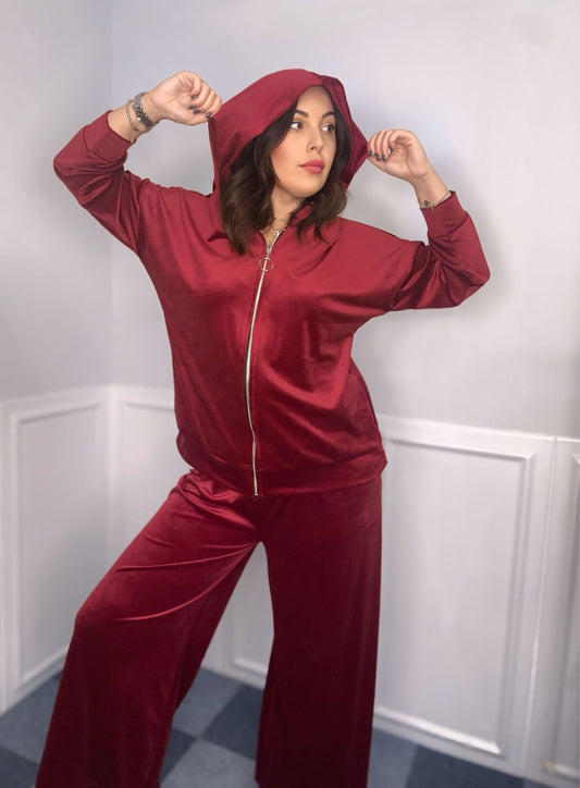 Completo ciniglia con zip