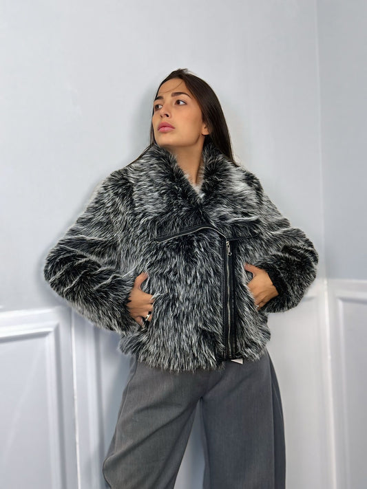 Chiodo in ecopelliccia