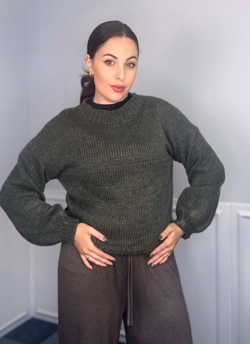 Maglione scollo rotondo