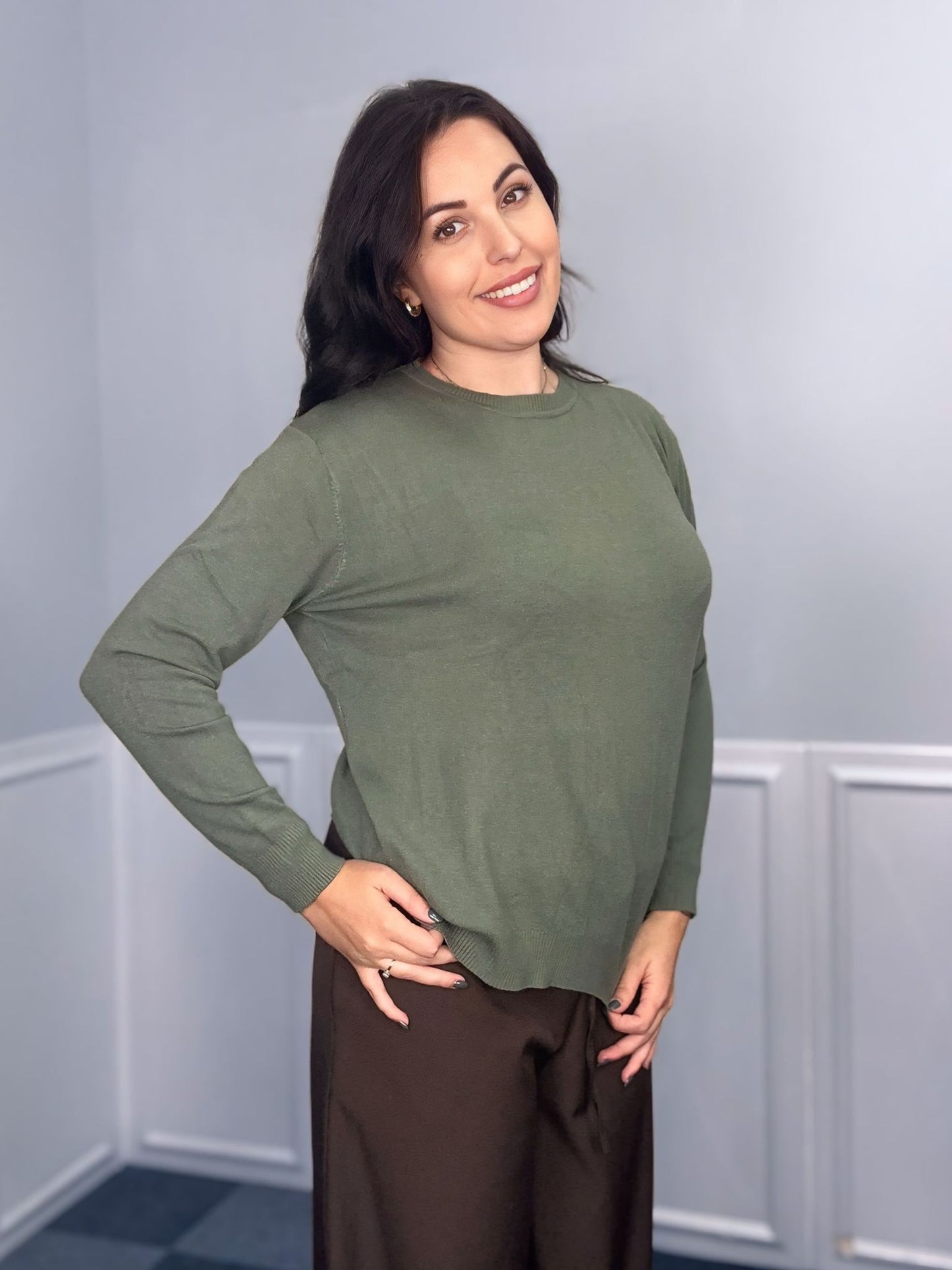 Maglia modal girocollo