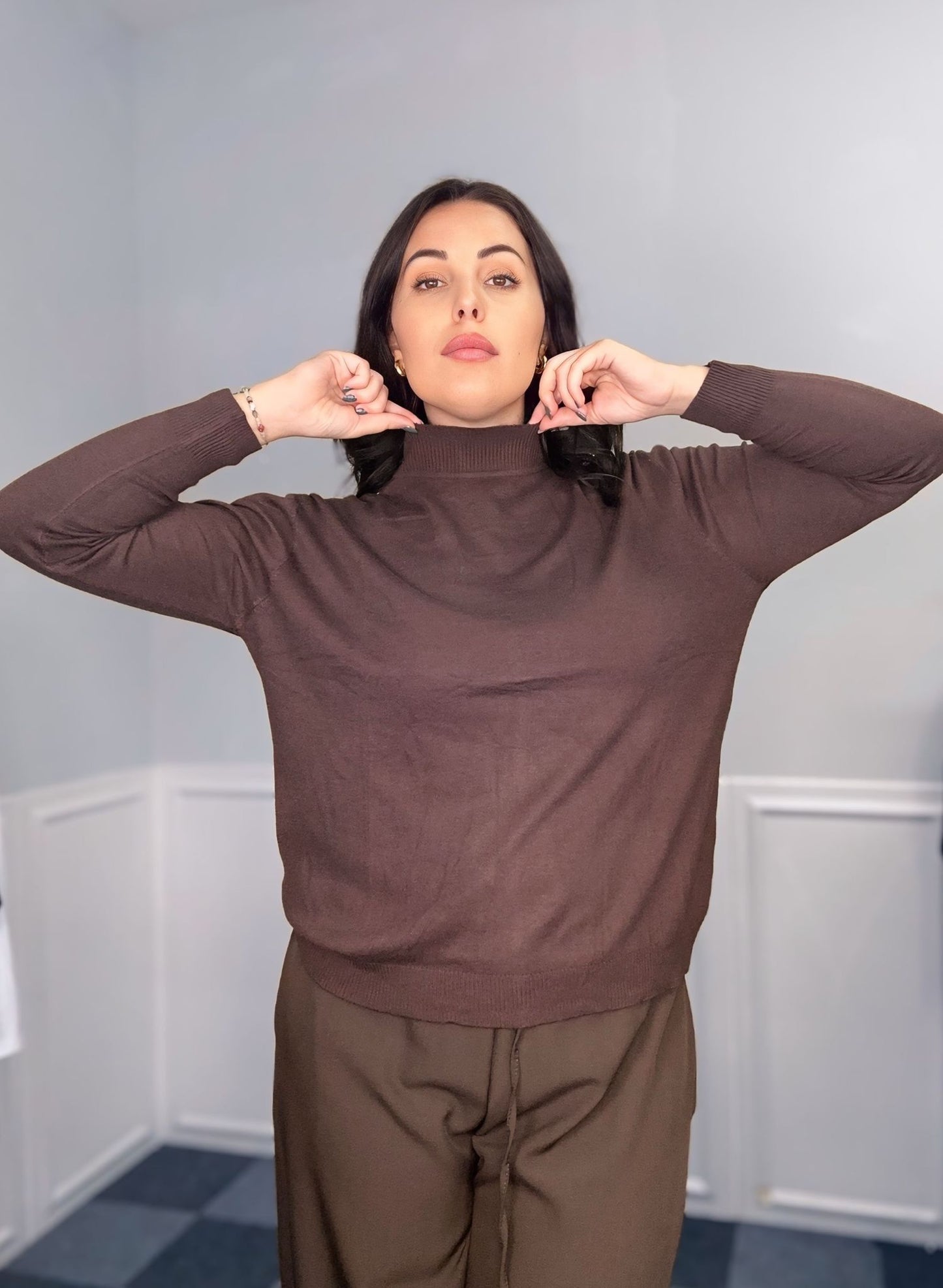 Maglia modal collo morbido