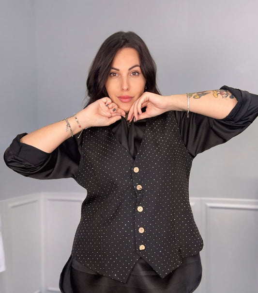 Gilet brillantini stile francese