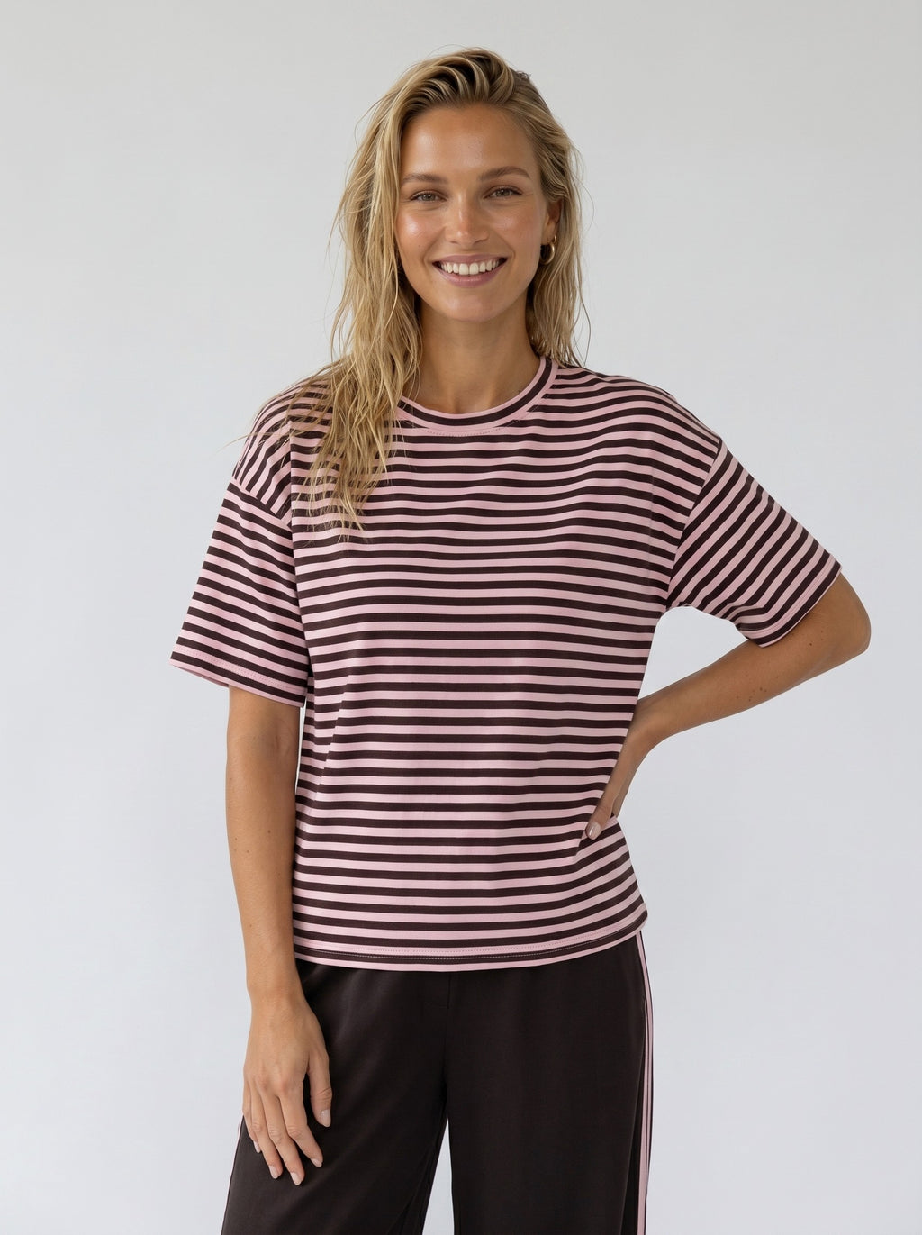 T-Shirt a righe girocollo
