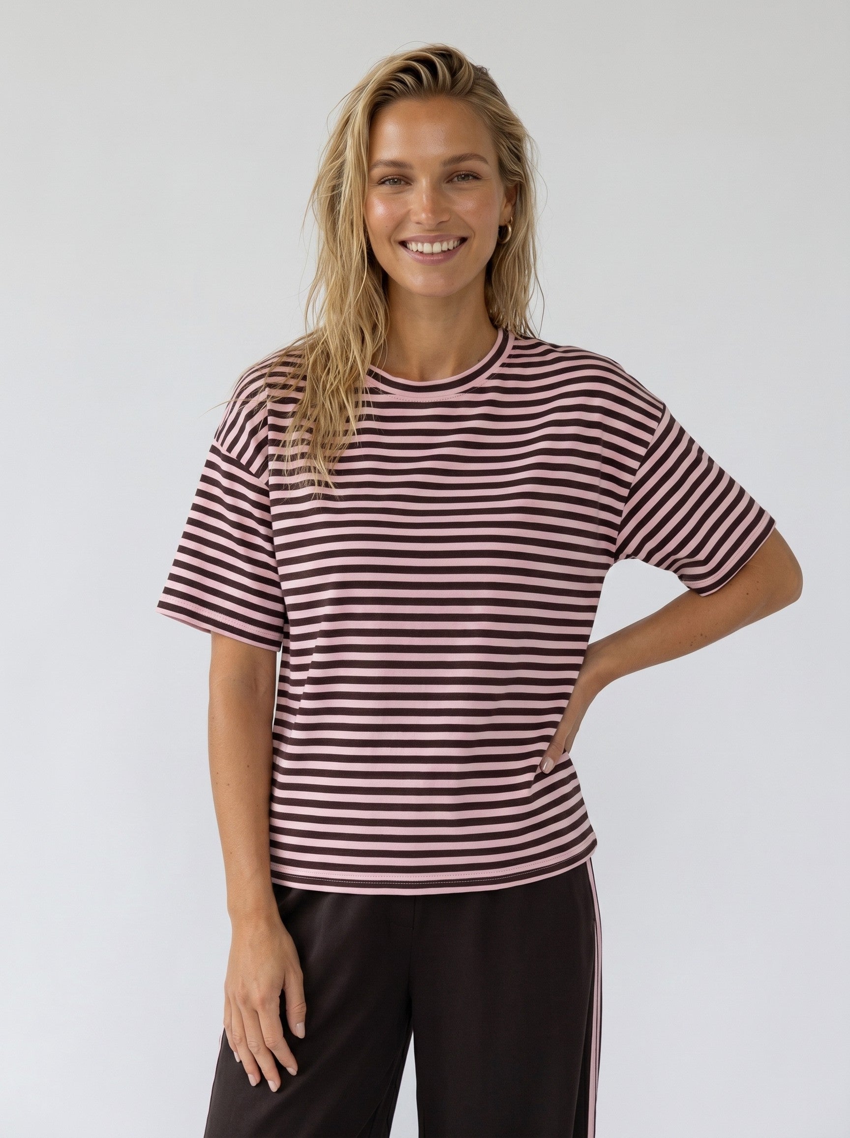 T-Shirt a righe girocollo