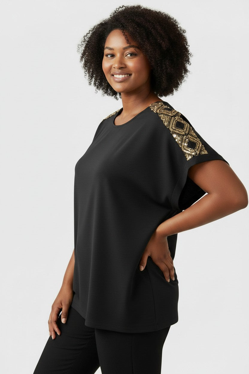 Blusa Glam Dettaglio Brillante