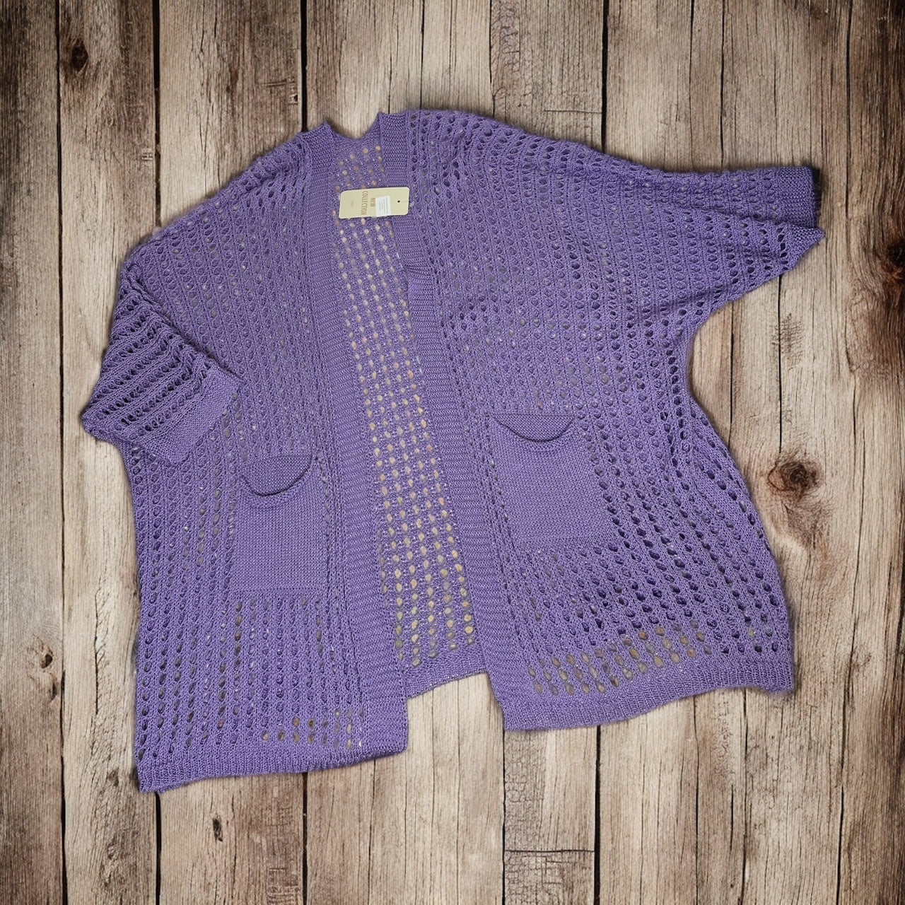 Cardigan traforato modello BreezeKnit™
