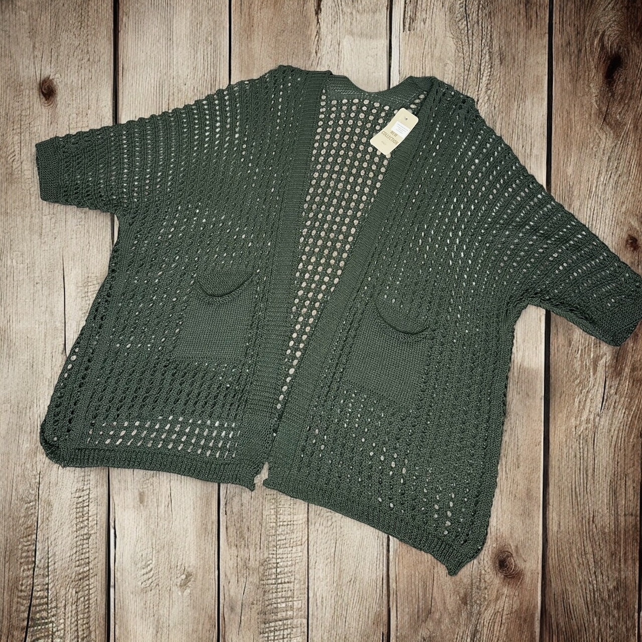 Cardigan traforato modello BreezeKnit™
