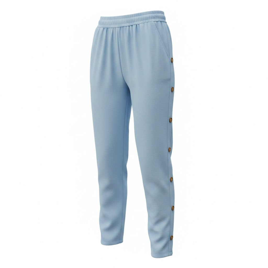 Pantaloni Con Bottoni Laterali