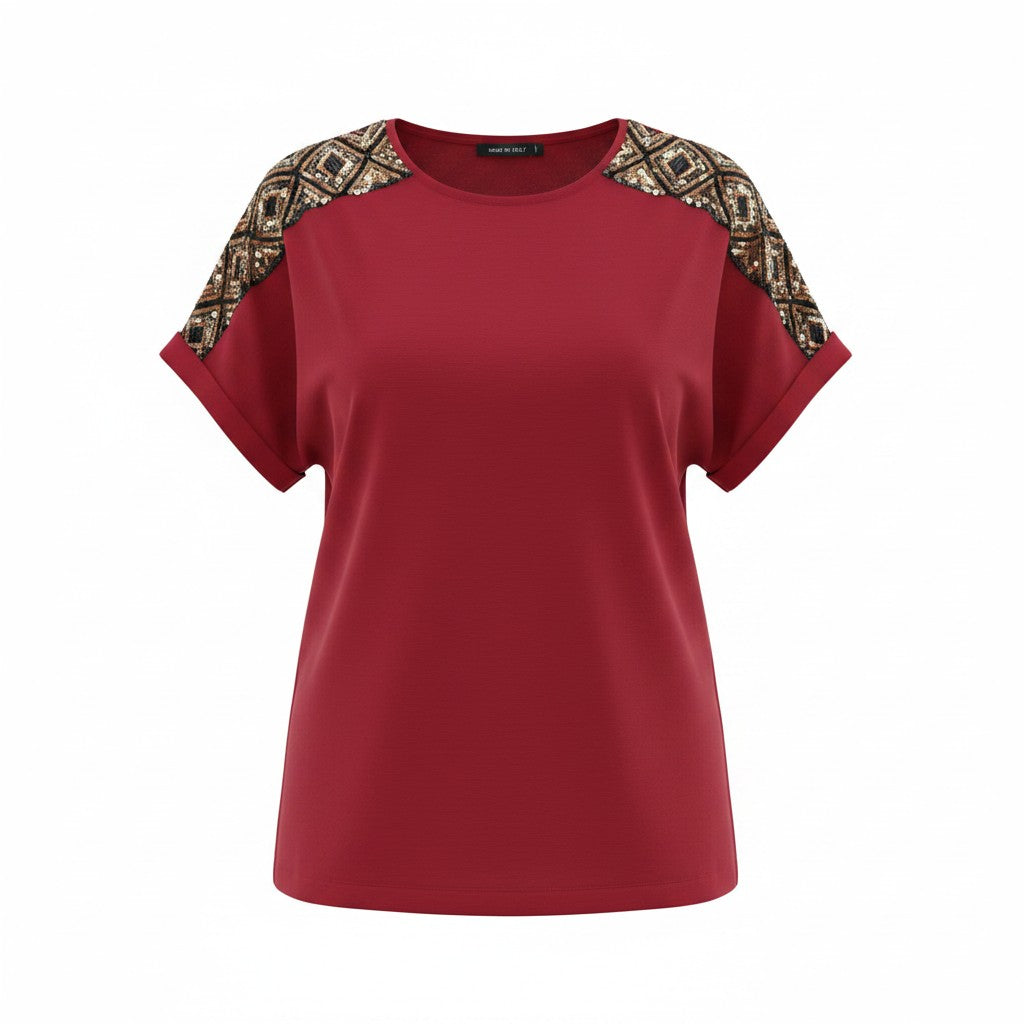 Blusa Glam Dettaglio Brillante