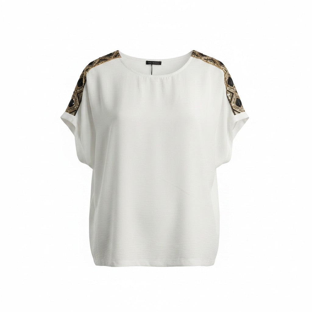 Blusa Glam Dettaglio Brillante