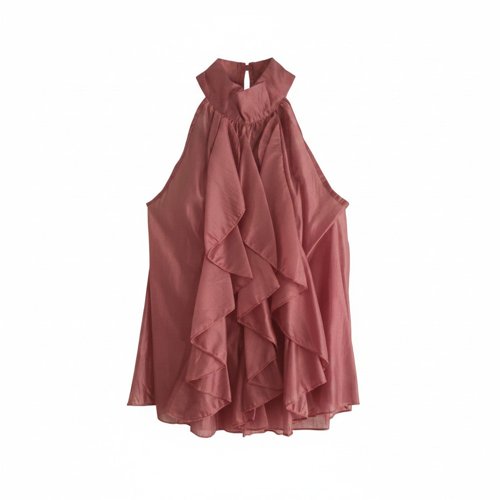 Blusa con Volant Scenografici