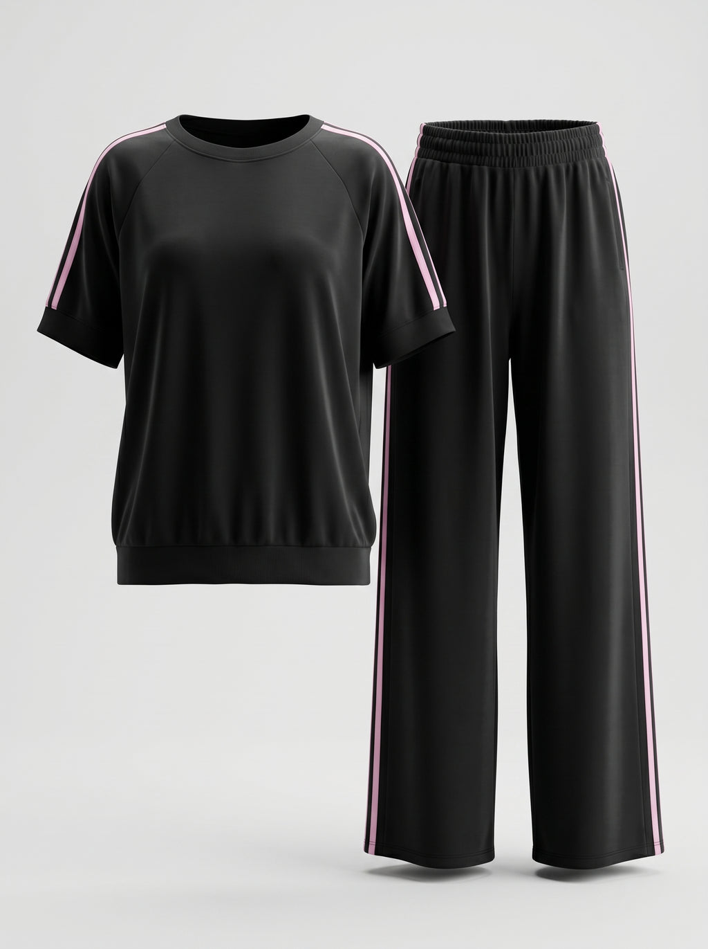 Set mezza manica e pantalone con righe