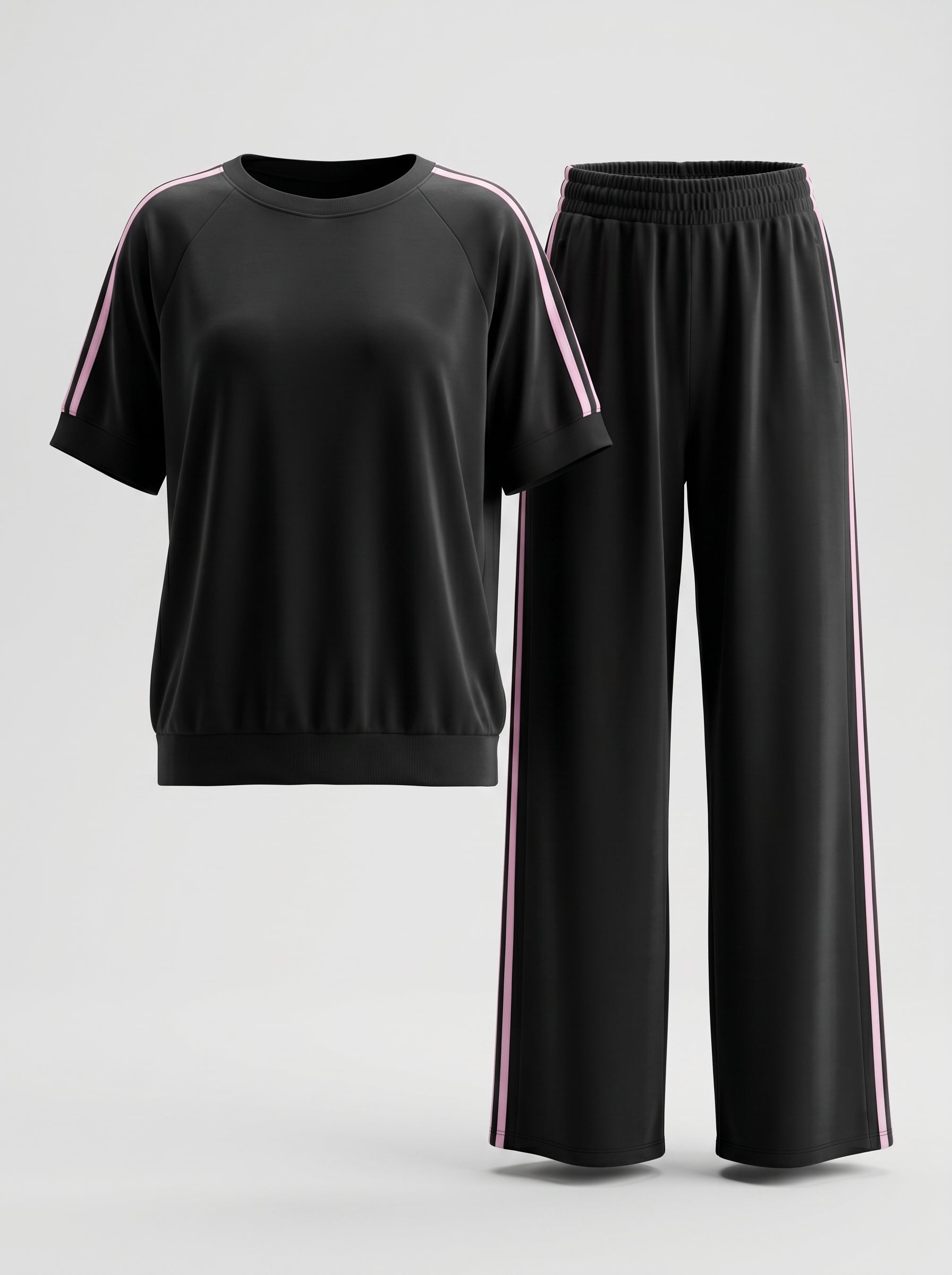 Set mezza manica e pantalone con righe