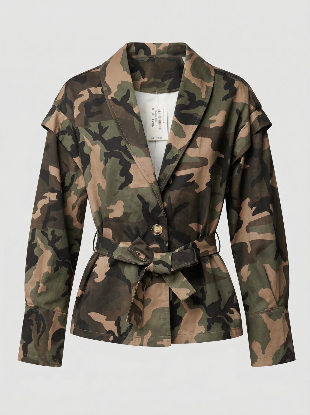 Trench corto Mimetico