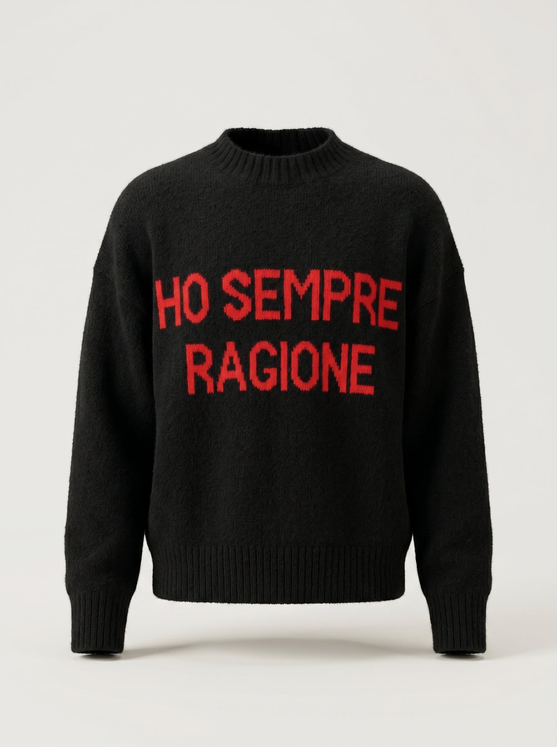 Il Maglione che Parla Chiaro: "Ho Sempre Ragione" - Stile e Assertività in Tinta Unita!