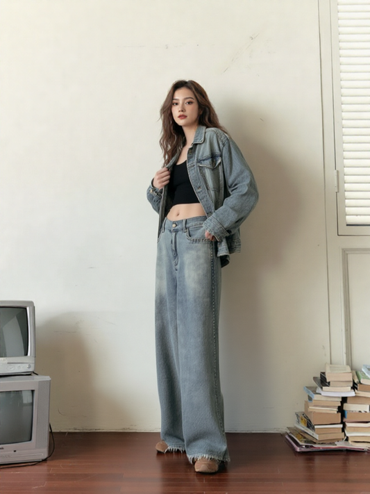 Jeans con borchiette
