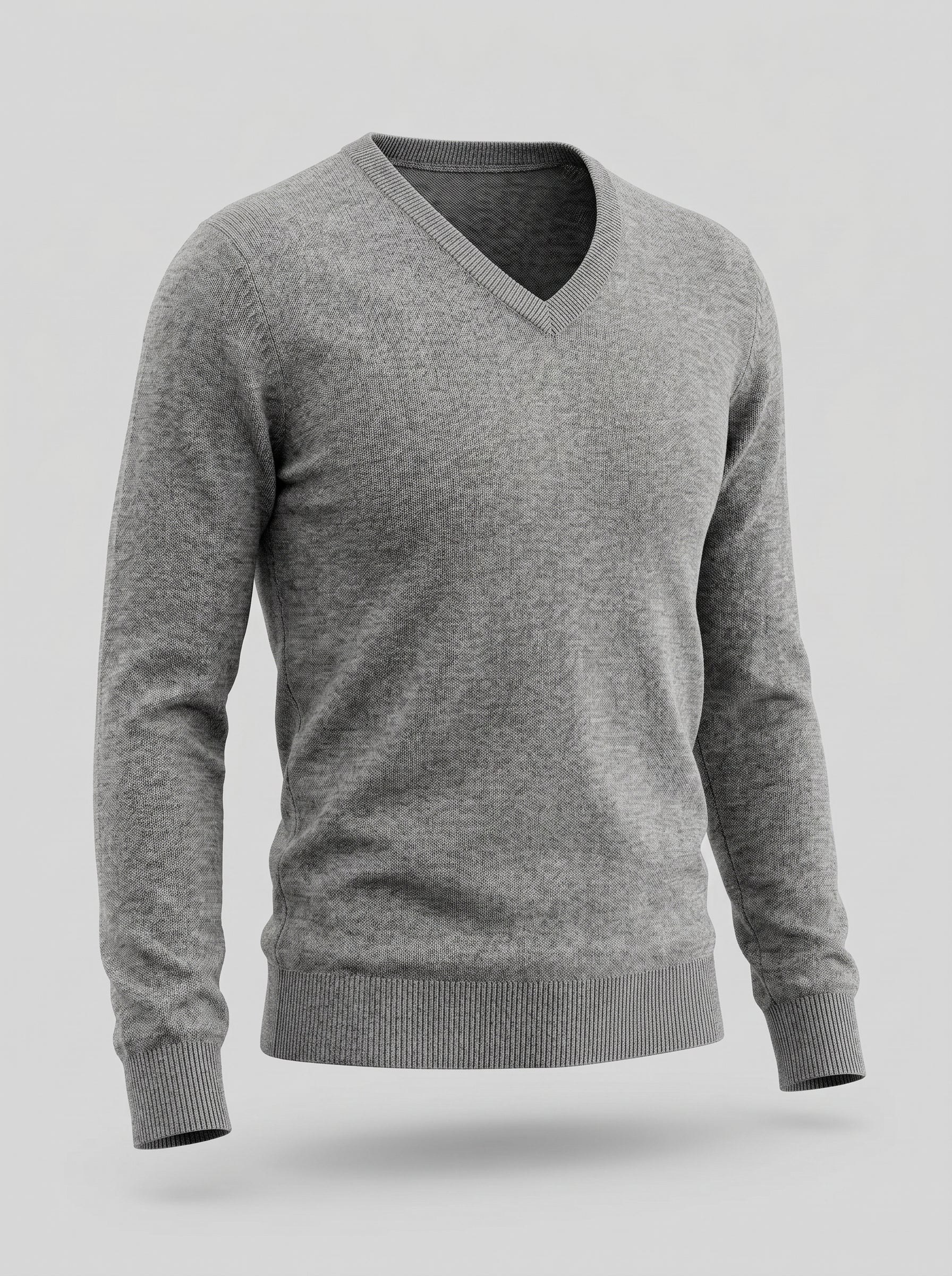 Pullover Tinta Unita manica lunga con scollo a V
