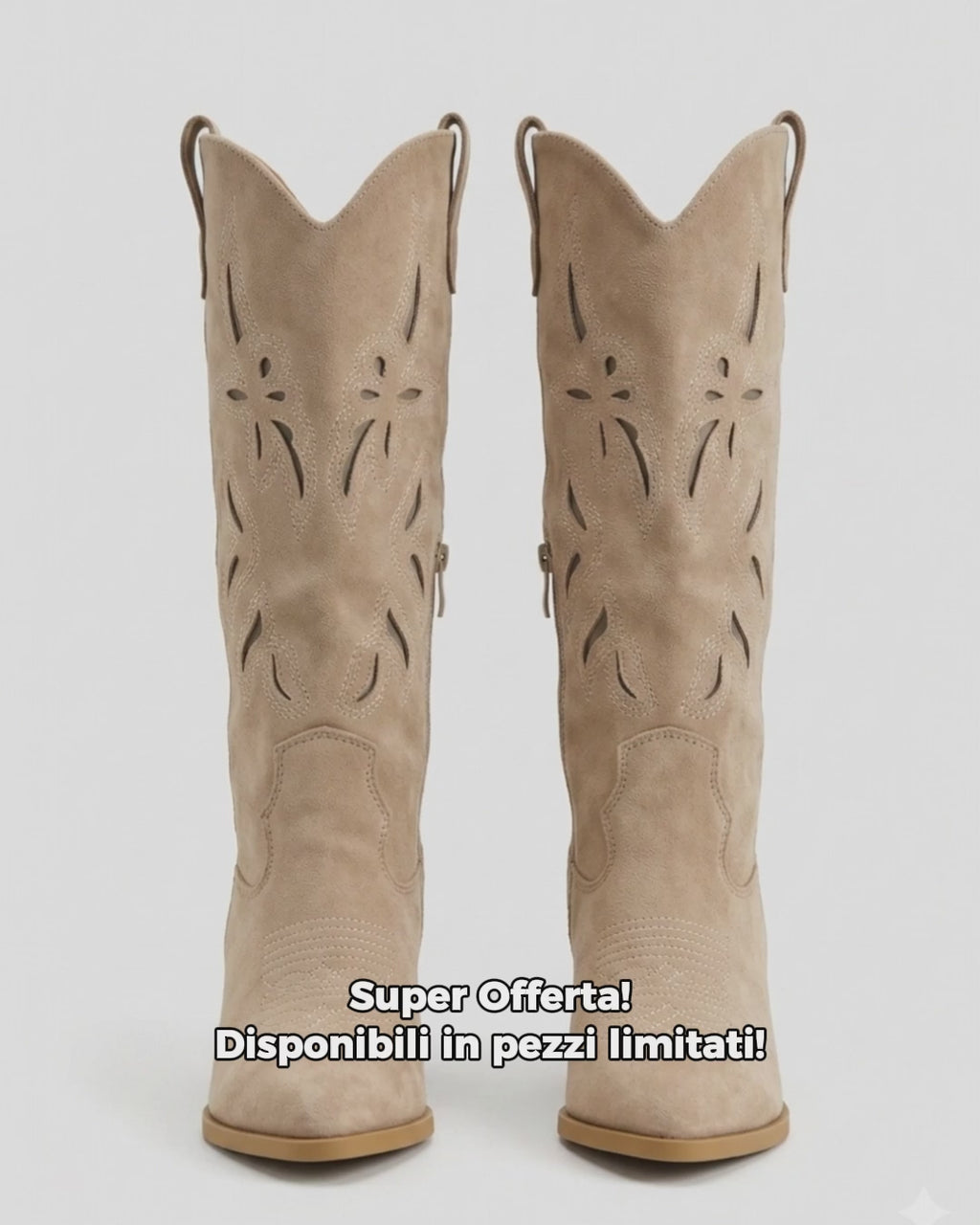 Stivale Country in Suede Beige