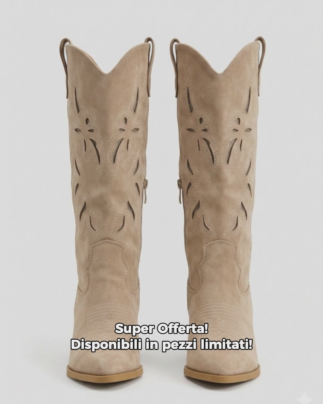 Stivale Country in Suede Beige