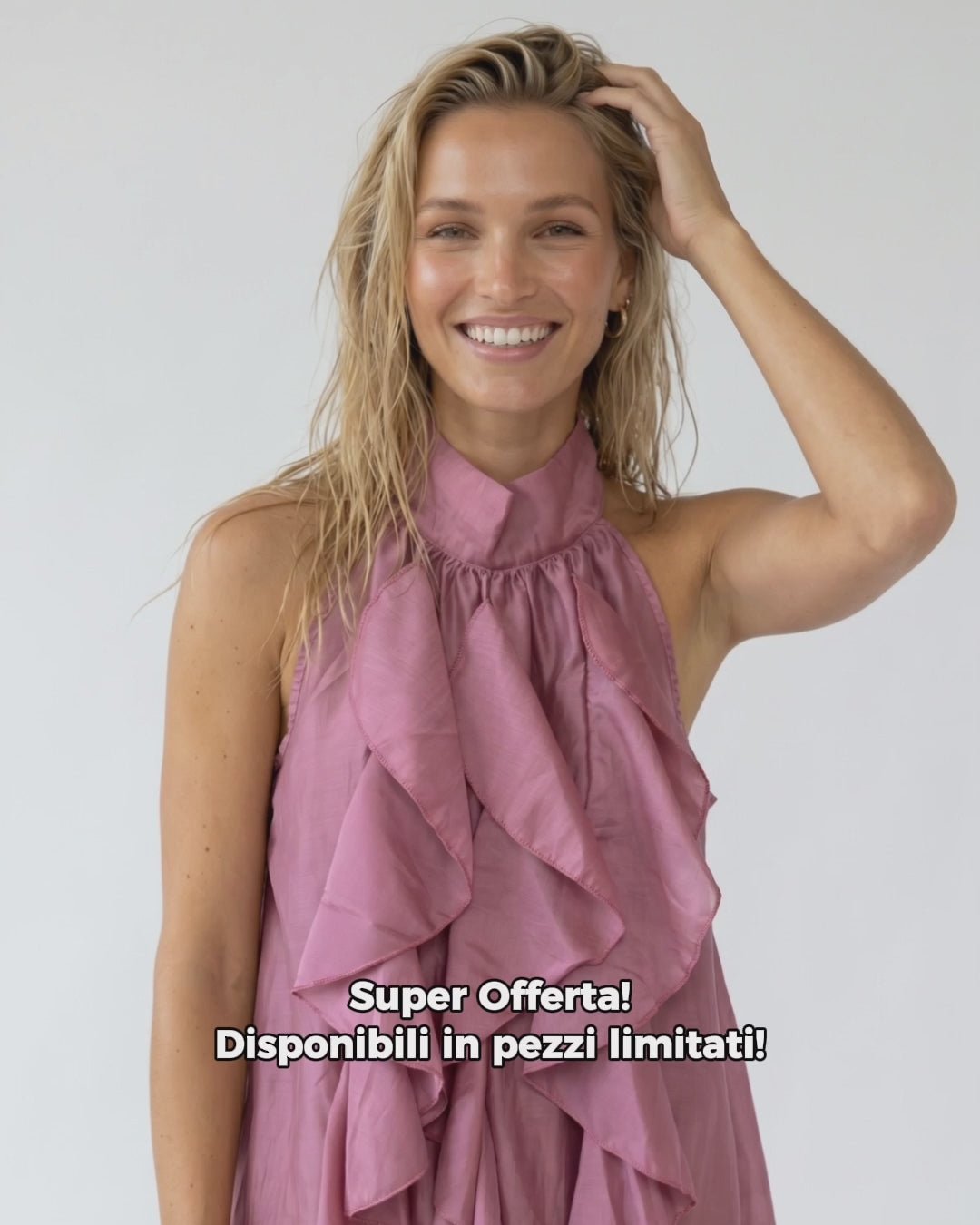 Blusa con Volant Scenografici