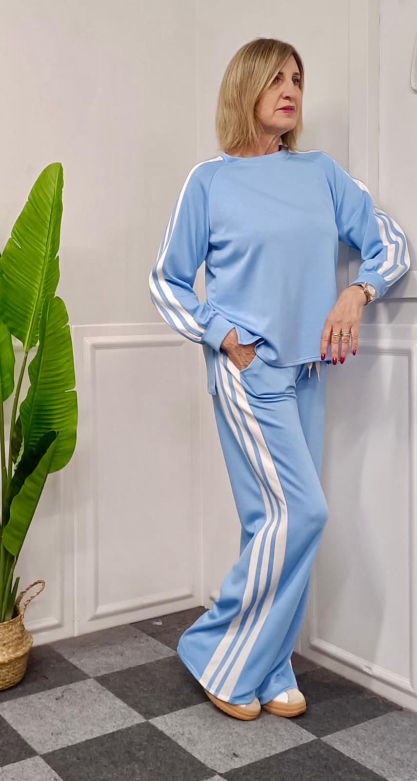 Tuta Casacca e Pantalone con Righe Laterali