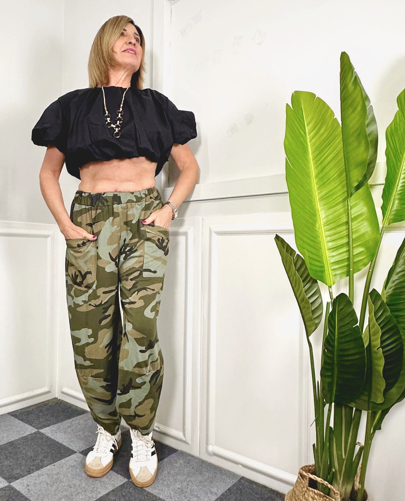 Pantalone mimetico balloon super trendy